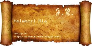 Helmeczi Mia névjegykártya